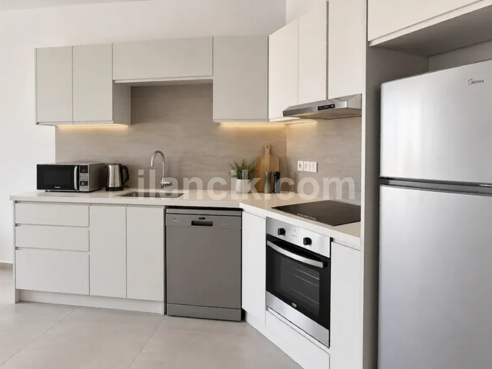 Lefke Gaziveren'de Mobilyalı 1+1 Satılık Daire - 3