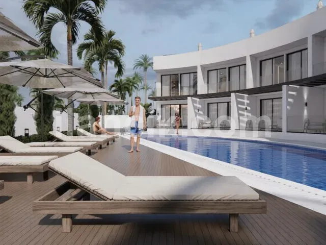 Girne Lapta'da Satılık İki Katlı İkiz Villa 2+1