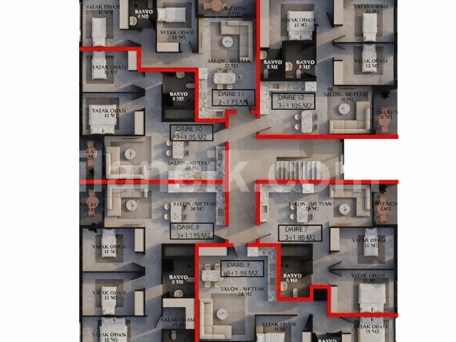Mağusa'da Satılık İki Odalı Daire - 85 m² - 5