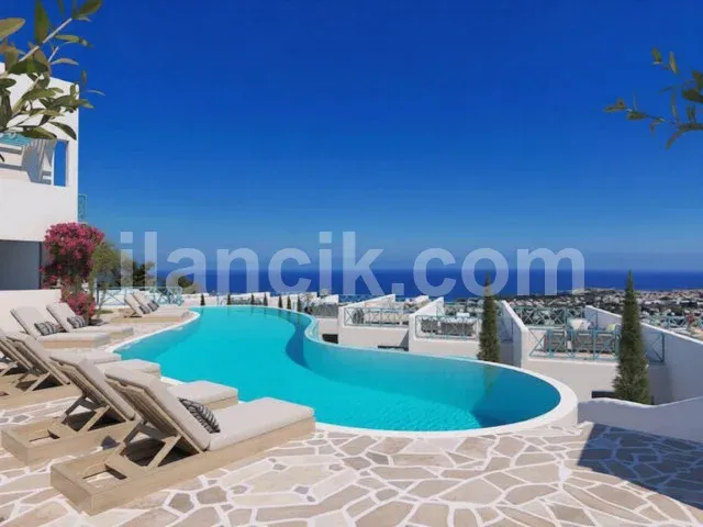 Satılık Daire, Lapta Girne - Deniz Manzaralı Modern Proje - 13