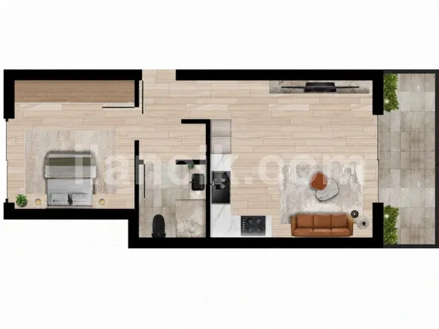 Satılık 1+1 Penthouse, Esentepe Girne - Deniz Manzaralı - 17