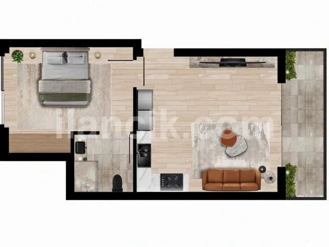Satılık 1+1 Penthouse, Esentepe Girne - Deniz Manzaralı - 18