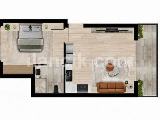 Satılık 1+1 Daire, Esentepe Girne - Bahçeli ve Manzaralı - 18