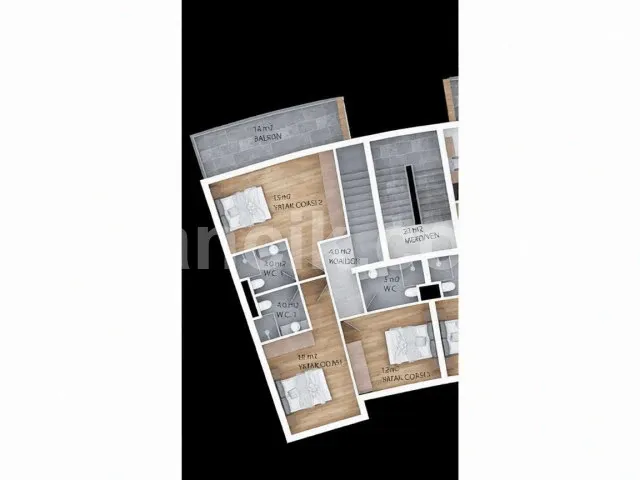 Satılık 2+1 Penthouse, Lapta Girne - Denize 800m - 16