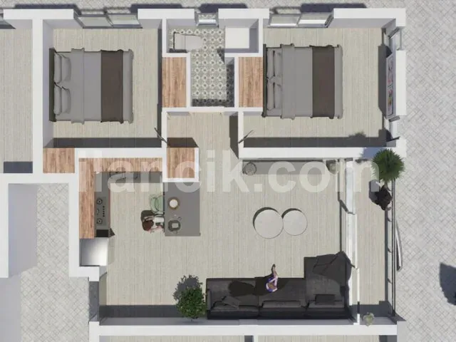 Lefkoşa Marmara'da Satılık 2 Odalı Penthouse - 8