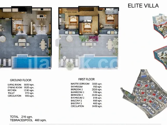 Satılık İkiz Villa, Kayalar Girne - 226 m² - 11