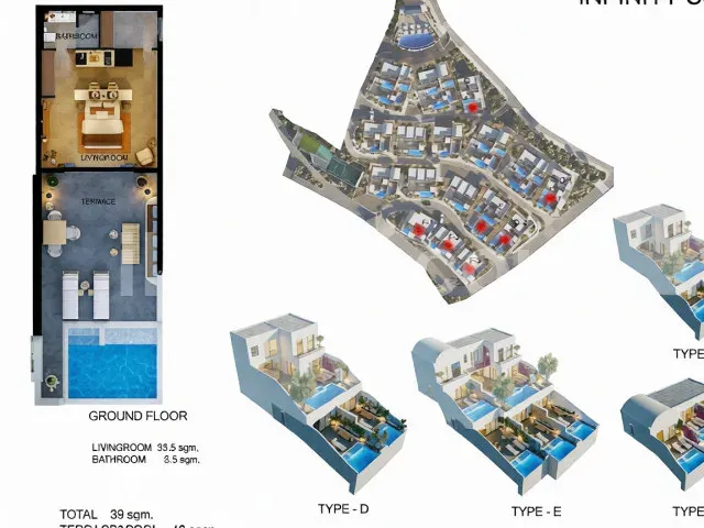 Satılık İkiz Villa, Kayalar Girne - 226 m² - 16