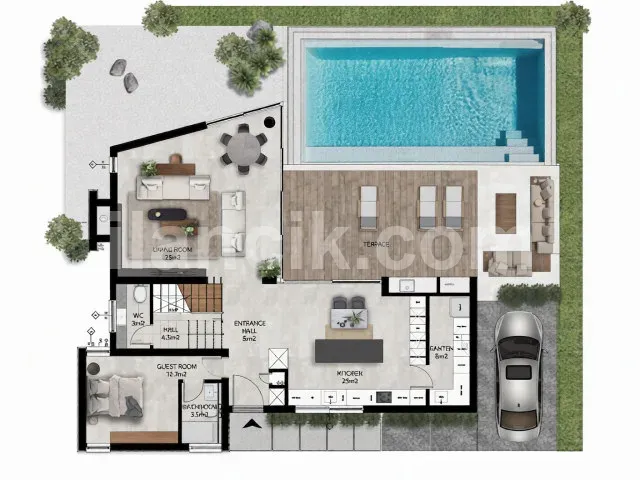 Satılık 4 Yatak Odalı Villa - Çatalköy, Girne - 12