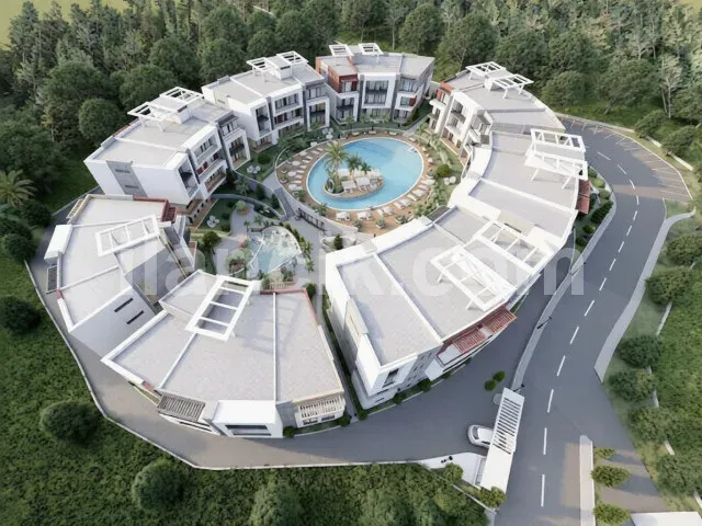 Satılık 2+1 Daire, Lapta Girne - Deniz Manzaralı - 2