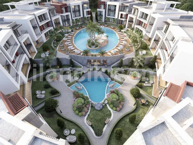 Satılık 2+1 Daire, Lapta Girne - Deniz Manzaralı - 6