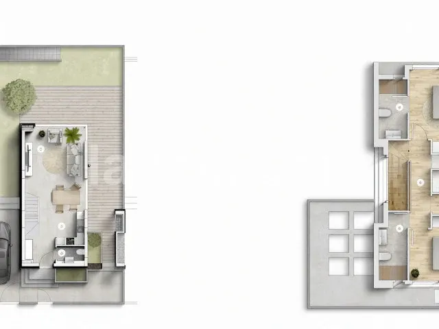 Nafes Kesen Deniz ve Dağ Manzarasından En İyi Şekilde Yararlanmak İçin Tasarlanmış 20 Villa ve Teraslı Evden Oluşan Güzel Havuzlu Bir Site. - 19