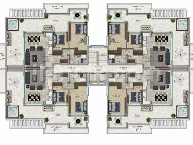Girne Şehir Merkezinde Satılık İki Odalı Daireler - 18