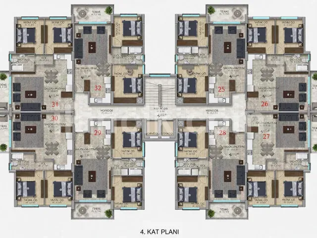 Girne Şehir Merkezinde Satılık İki Odalı Daireler - 19