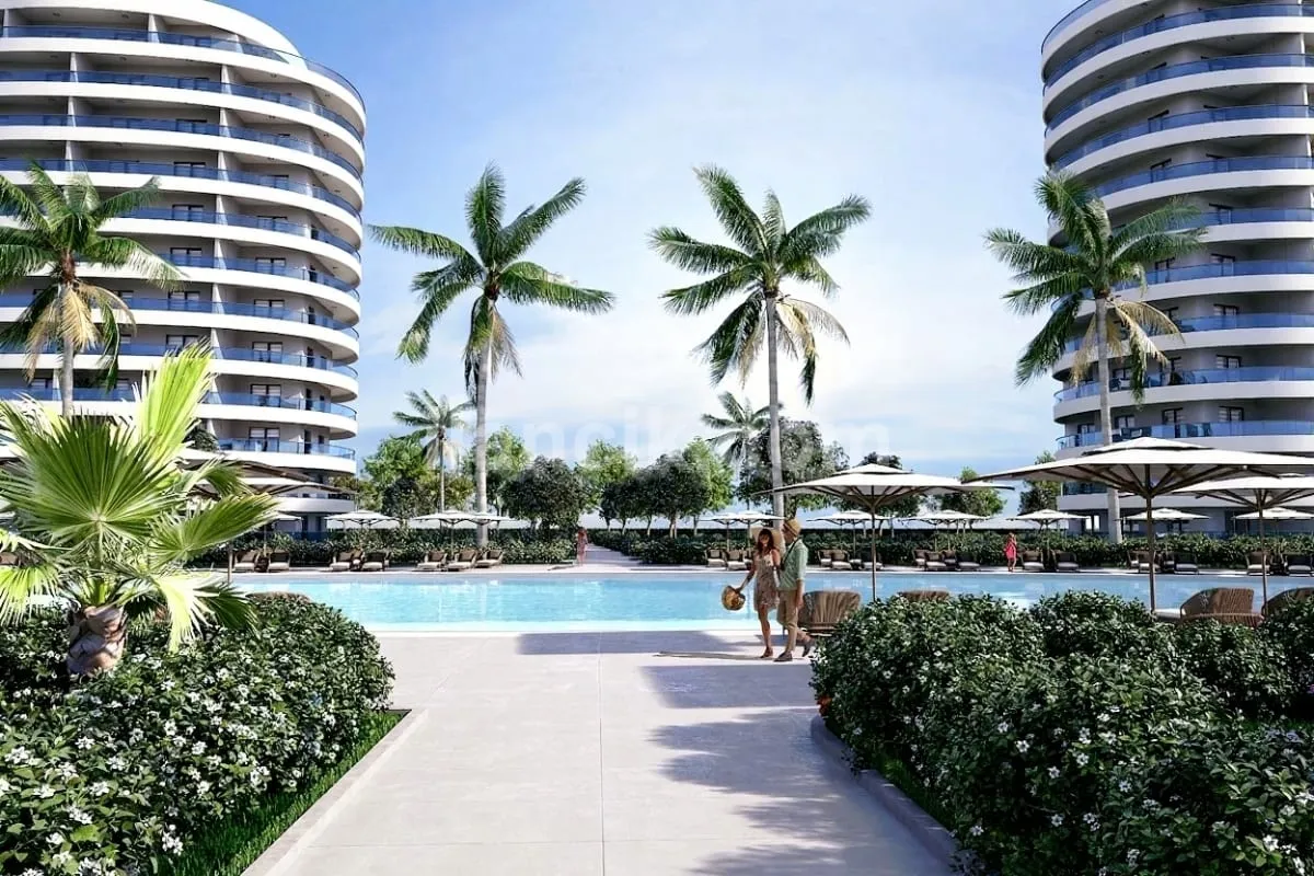 İskele Long Beach’te Denize Yakın Lüks Rezidans Projesi – Studio, 1-1 ve 2-1 Daire Seçenekleri Uzun Vade İmkanı - 6